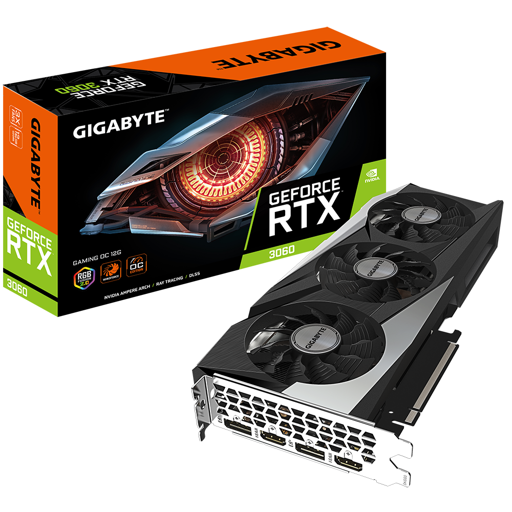 GIGABYTE Gaming OC GeForce RTX 3060 12GB GDDR6 PCI Express 4.0 ATX Video  Card GV-N3060GAMING OC-12GD (rev. 2.0) (LHR)